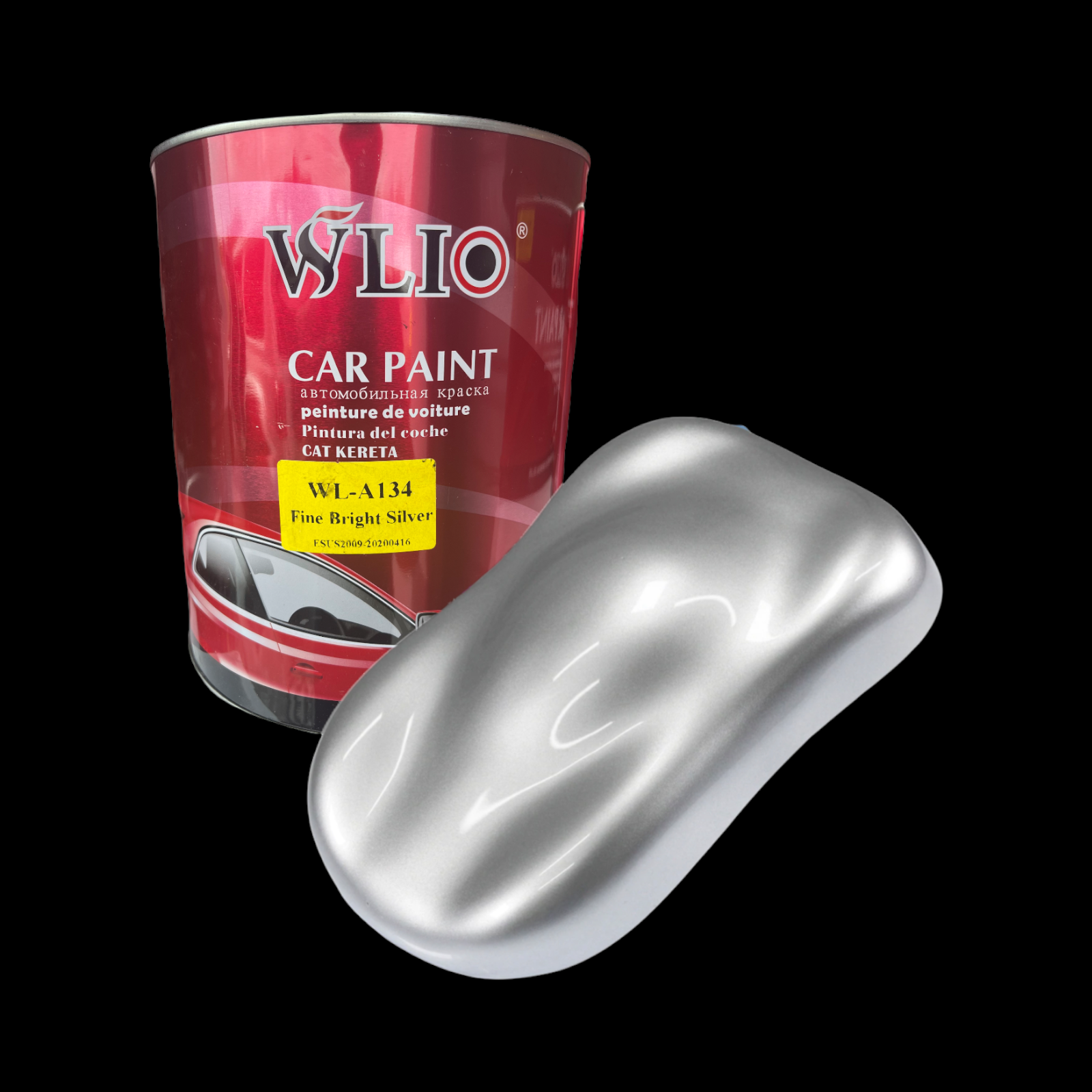 Fine Bright Silver Gallon Basecoat Polyester 1:1 Car Auto Body Paint – Mulod